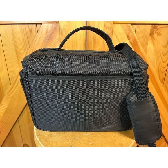 Nikon Camera Bag DSLR Shoulder Hand Bag Soft Shell Canvas Case Black Pockets - Picture 3 of 10